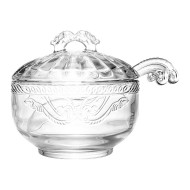 Açucareiro 12x11,5cm De Cristal Ecológico Com Colher Acrílico Imperial